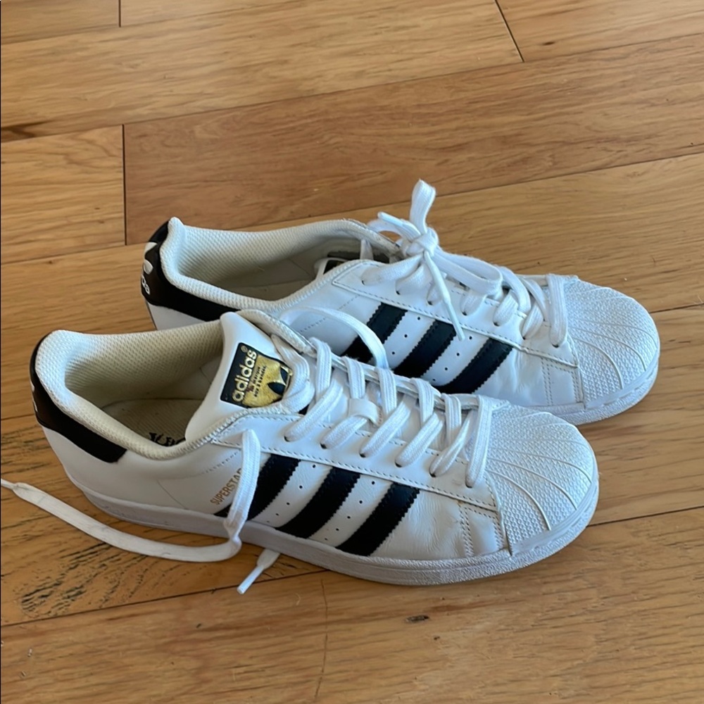 Adidas Superstar White and Black Sneakers